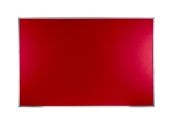 Boards Direct Felt Noticeboard Aluminium Frame 1800 x 1200mm RED