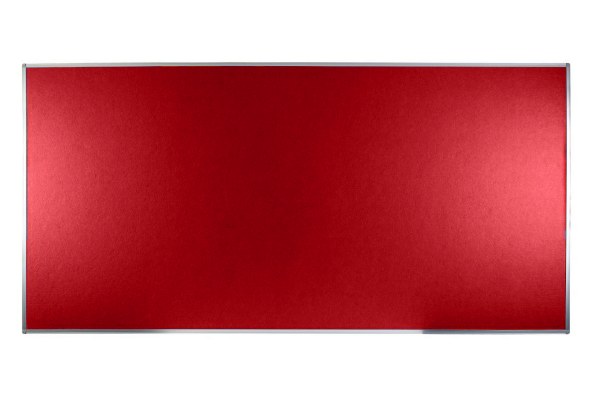 Boards Direct Felt Noticeboard Aluminium Frame 2400 x 1200mm RED