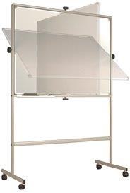 Bi-Office Full Frame Revolving Whiteboard Plain/Plain Non-magnetic 1200 x 900mm