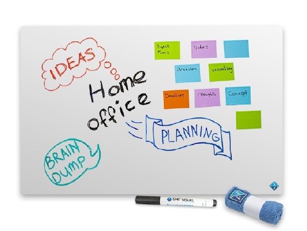 Frameless Magnetic Whiteboard 120 x 90cm (Slight damage)