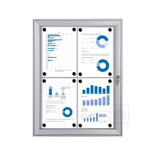 Indoor/Outdoor Lockable Whiteboard
