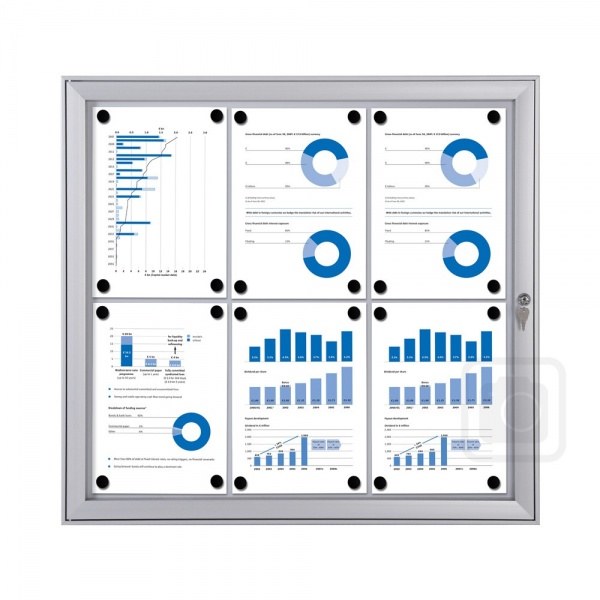 Indoor/Outdoor Lockable Whiteboard