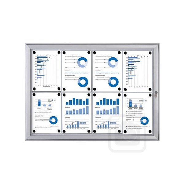 Indoor/Outdoor Lockable Whiteboard