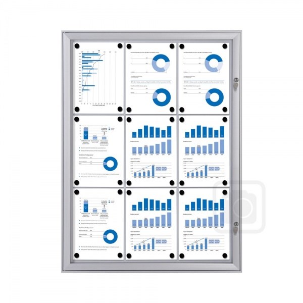 Indoor/Outdoor Lockable Whiteboard