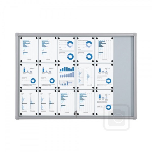 Whiteboard with Locking Sliding Glass Doors