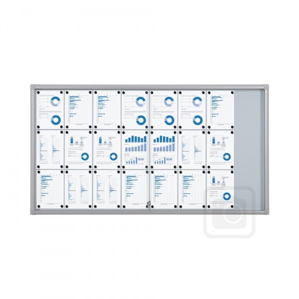 Whiteboard with Locking Sliding Glass Doors Boards Direct