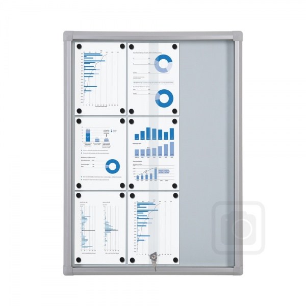 Whiteboard with Locking Sliding Glass Doors Boards Direct