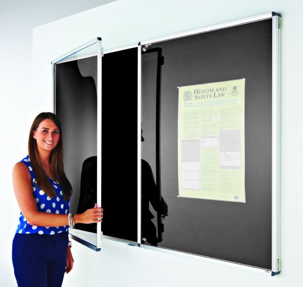 Eco-Sound Tamperproof Blazemaster Noticeboard 1500 x 1200mm Black