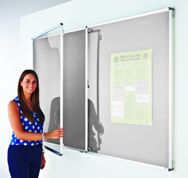Eco-Sound Tamperproof Blazemaster Noticeboard 1500 x 1200mm Light Grey