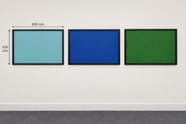 Coloured Cork Boards Black Frame