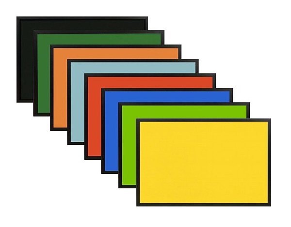 Coloured Cork Board with Black Frame 600 x 450mm TURQUOISE