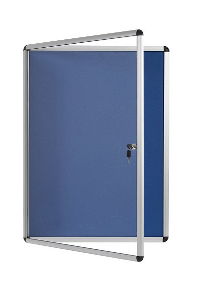 Bi-Office Lockable Felt Display Cases