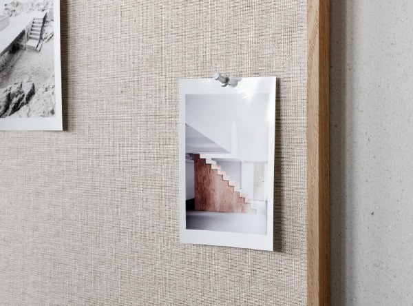 Wood Linen Noticeboard