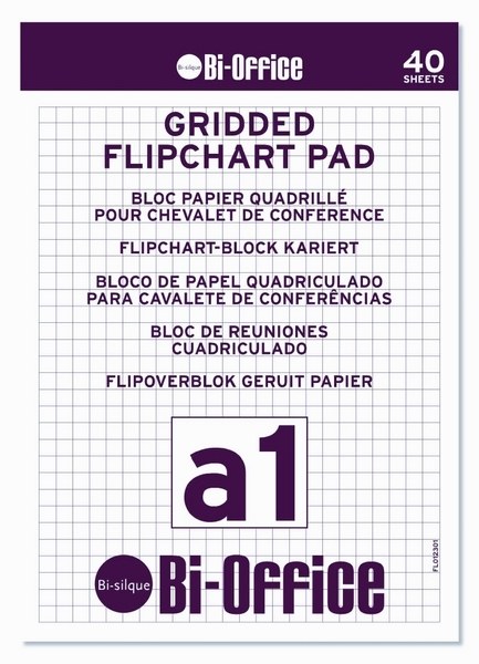 Bi-Office A1 Gridded Flipchart Pads Pk5