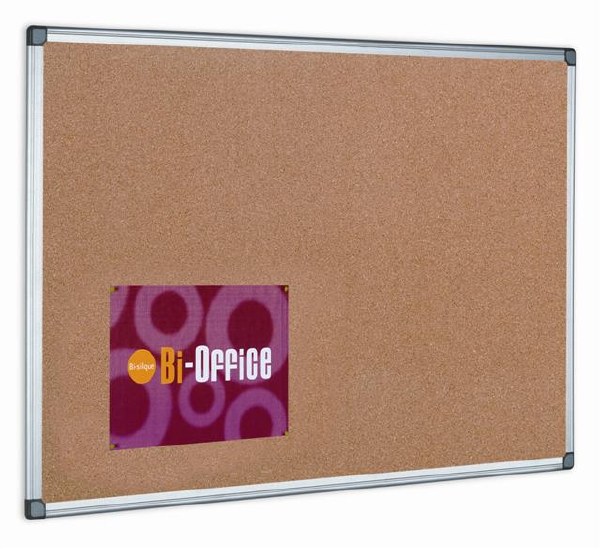 Bi-Office Cork Board Aluminium Frame 1200 x 900mm