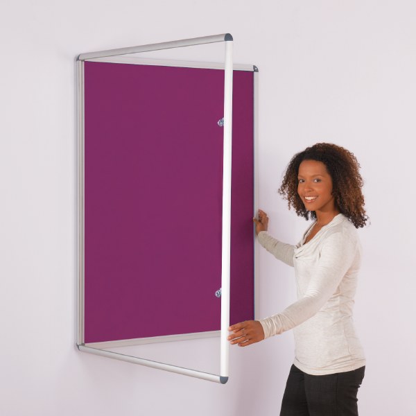 ColourPlus Tamperproof Noticeboard 1200x900mm Magenta