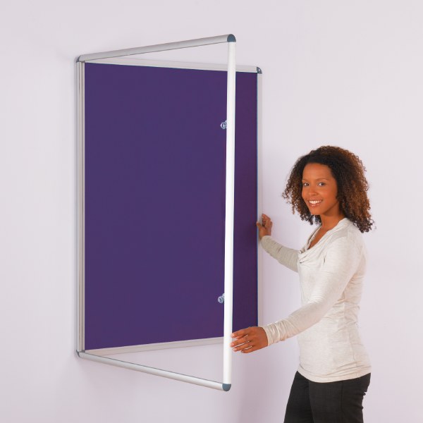 ColourPlus Tamperproof Noticeboard 900x600mm Purple