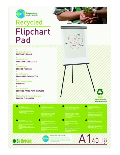 Earth Recycled A1 Flipchart Pads (Pack of 5)