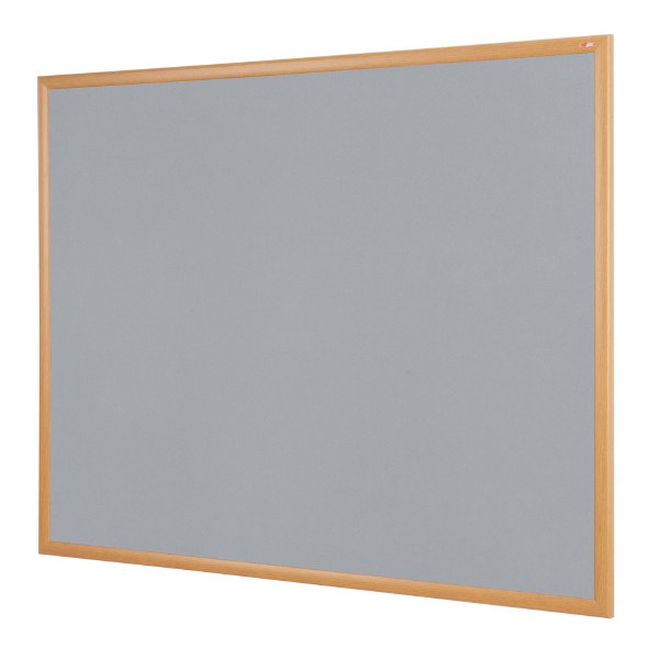 Eco-Friendly Felt Noticeboard 1800x1200mm Grey Felt Light Oak Effect Frame