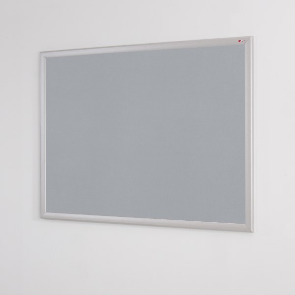 Eco-Friendly Felt Noticeboard 1200x900mm Grey Felt Aluminium Effect Frame