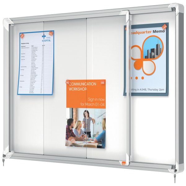 Nobo Premium Plus Lockable Whiteboards - Boards Direct