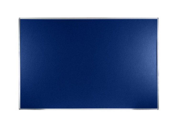 Boards Direct Felt Noticeboard Aluminium Frame 1800 x 1200mm BLUE Boards Direct