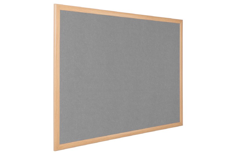 Felt Noticeboard with Oak Effect Frame Boards Direct
