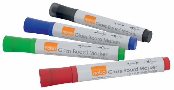 thumbnail interactive-video image 1 of Nobo Glass Whiteboard Magnets (Pack Of 4) - Office Furniture Direct 1 of 10