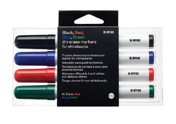 Bi-Office Drywipe Markers Assorted