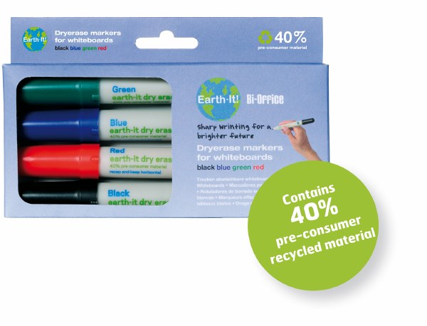 Bi-Office Earth It recycled drywipe pens