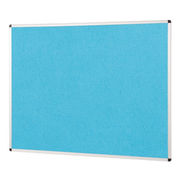 ColourPlus Aluminium Framed Noticeboard 1500x1200mm Cyan