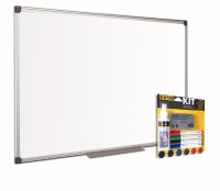 Bi-Office Magnetic Whiteboard and Kit Bundle