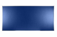 Boards Direct Felt Noticeboard Aluminium Frame 2400 x 1200mm BLUE