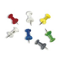 Push Pins Pack of 200 Assorted Colours