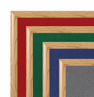Bi-Office Red Felt Noticeboard Oak Effect Frame 1200 x 900mm