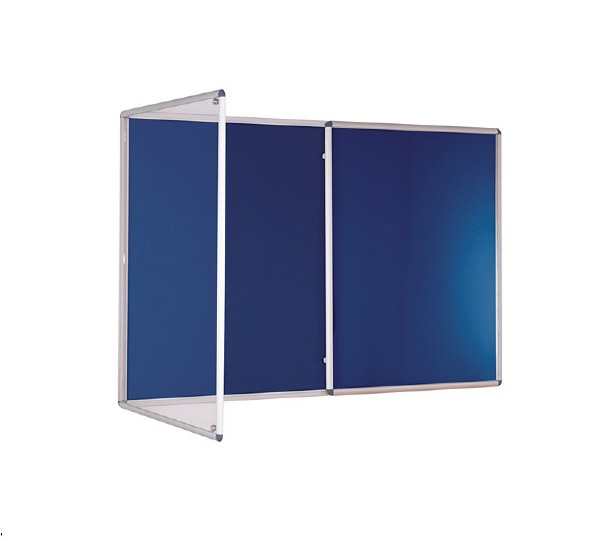 Internal Felt Tamperproof Noticeboard 2400x1200mm Blue