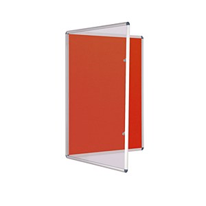 Internal Felt Tamperproof Noticeboard 1200x1200mm Red