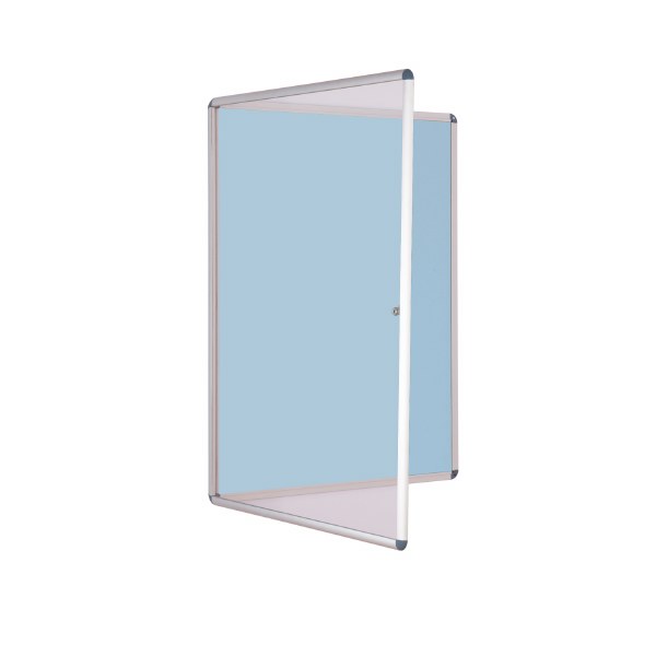 Internal Felt Tamperproof Noticeboard 900x600mm Light Blue