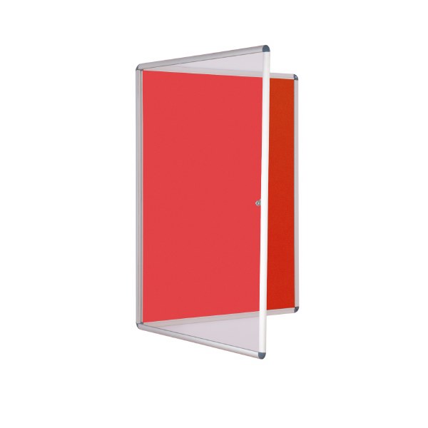 Internal Felt Tamperproof Noticeboard 600x450mm Red