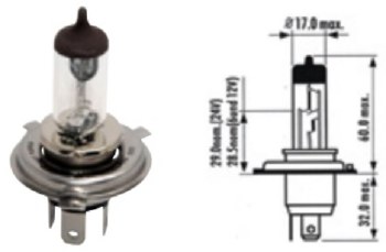 Halogen Bulb Lamp H4 60/55W