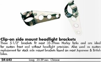 Emgo Headlight MNT BKT Side CH