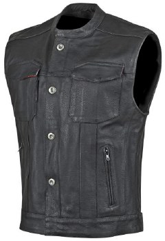 JR Dover Leather Vest BK XL