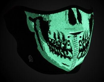 Neoprene Half Mask Fluo Skull