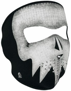 Neoprene Mask Grey Skull Glow
