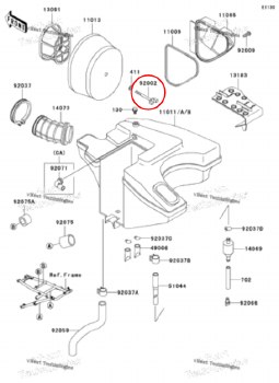 OEM Air Filter Holder Bolt KLR