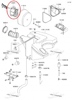 OEM Air Filter Holder KLR650