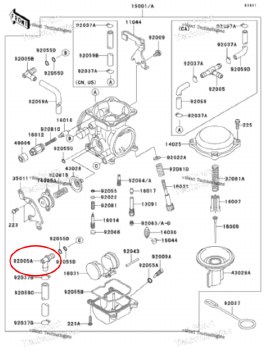 OEM Carb FTTNG LType KLR 87-07