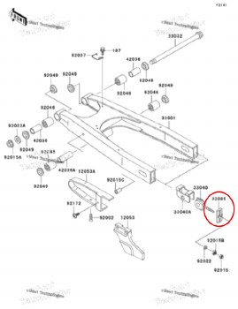 OEM Chain ADJ Stop KLR 87-07