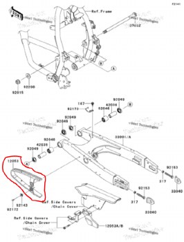 OEM Chain Guide KLR650 08-18