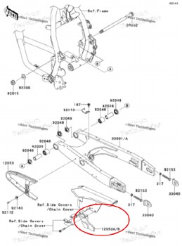 OEM Chain Guide LWR KLR 12-18